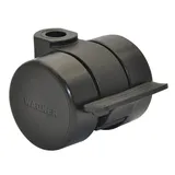 WAGNER Design Möbelrolle/Lenkrolle - HART - Durchmesser Ø 38 mm, Bremse, schwarz, Tragkraft 50 kg - DE Ware - 01004201