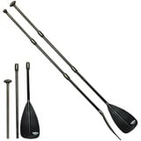 Scoprega BRAVO Bravo SUP Paddel ADJ - Fiberglass 3 teilig - 175/215 cm verstellbar Kajakpaddel, 3 teilig SUP Paddel schwarz