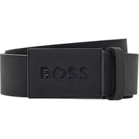 Boss Herrengürtel Leder schwarz 80 cm