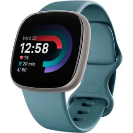 Fitbit Versa 4 aluminium platin/wasserfallblau