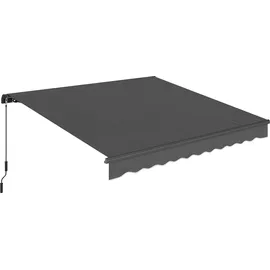 Outsunny Gelenkarmmarkise Tubiaz 350 x 300 cm blau/weiß/grau