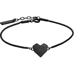 Armband LIEBESKIND BERLIN "Schmuck Geschenk Edelstahl Armkette Herz, LJ-0328, LJ-0329, LJ-0616", schwarz, Armbänder, Damen, Edelstahl