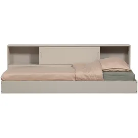 Woood Bodenbett Carter 90 x 200 cm Kiefer massiv grau