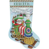 Design Works Crafts Kreuzstich Stickpackung Weihnachtsstrumpf Zug des Weihnachtsmanns, Zählmuster