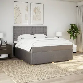 vidaXL Boxspringbett 180 x 200 cm Taupe