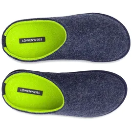 Löwenweiss Pantoffeln Blue/Fluo Green 47