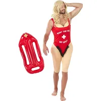 Funidelia | Rettungsschwimmer Kostüm mit aufblasbarer Rettungsweste für Herren Strandwächter, Baywatch, Berufe - Kostüm für Erwachsene & Verkleidung für Partys, Karneval & Halloween - Größe L - XL