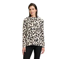 Betty Barclay Damen Strickpullover mit Kragen Beige/Grau,46 - 46
