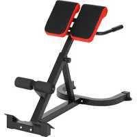 Sportnow Hyperextension Rückentrainer, Höhenverstellbar Bauchtrainer mit Beinfixierung, Haltegriffen, Römische