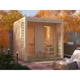 Karibu Gartensauna Saunahaus Angkor 2 9 kW Ofen inkl. Steuergerät