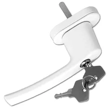 Tectake tectake® 10 Fenstergriffe, zu und gekippt abschließbar, für 7 mm Vierkantrahmen, inklusive 2 Schlüssel pro Griff