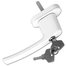 Tectake tectake® 10 Fenstergriffe, zu und gekippt abschließbar, für 7 mm Vierkantrahmen, inklusive 2 Schlüssel pro Griff