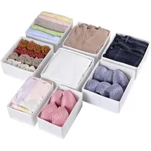 luxuskollektion Schubladen Organizer 100 x 58 cm 8-tlg. Weiß