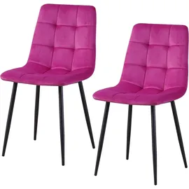 Hti-Living Stuhl Mesa Velvet Pink