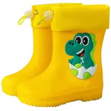 LOIJMK Gummistiefel Kinder Wasserdicht Stiefel Regenschuhe Rutschfest Wasserdicht Kinderstiefel mit Schnürung Hohe Regenstiefel Outdoor Stiefel Gartenschuhe für Jungen und Mädchen Gummistiefel - 27 EU
