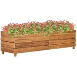 vidaXL Hochbeet 150x40x38 cm Teak Altholz und Stahl