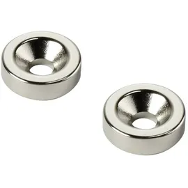 TRU Components D25T5-M5 Permanent-Magnet Ring (Ø x H) 25 mm x 5 mm N35 Grenztemperatur (max.): 80