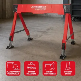 Rothenberger Arbeitsbock Metall klappbar bis 600 kg belastbar