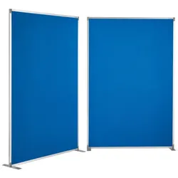 magnetoplan Raumteiler Textil, blau, mit Aluminiumrahmen