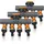 Brandson 4-Wege Wasserverteiler 3er-Set orange/schwarz