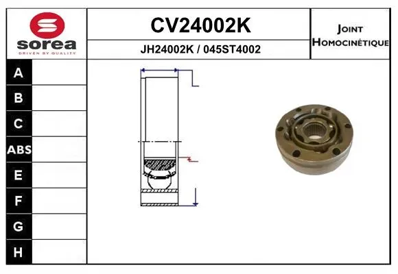 EAI Gelenksatz, Antriebswelle cv24002k für VAG