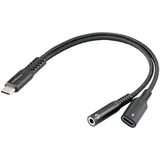 Renkforce USB-C auf Klinke 3,5 mm 0,15 m Schwarz
