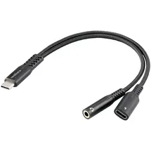 Renkforce USB-C auf Klinke 3,5 mm 0,15 m Schwarz