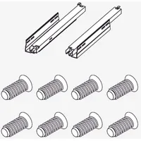 rivea Dia Auszugsschienen-Set für Unterschrank B: 120, 140, 160 cm (für 1 Auszug) und neoro n80 alba/fumo in allen Größen0, BL000973,