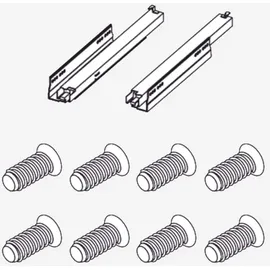 rivea Dia Auszugsschienen-Set für Unterschrank B: 120, 140, 160 cm (für 1 Auszug) und neoro n80 alba/fumo in allen Größen0, BL000973,