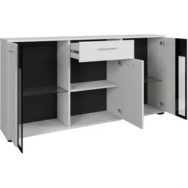 Mirjan24 Kommode, Weiß, Holzwerkstoff, 1 Schubladen, Rechteckig, 141x80x41 cm, Wohnzimmer, Kommoden & Sideboards, Kommoden