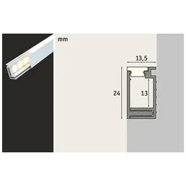 Paulmann LumiTiles LED Strip Aufbauprofil Top 2m Alu eloxiert