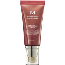 Missha M Perfect Cover BB Cream No.26 Natural Caramel- LSF 42 PA +++ 50 ml - Getönte Feuchtigkeitscreme für Gesicht mit LSF
