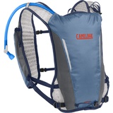 CAMELBAK Unisex – Erwachsene Circuit Run Trinkweste, Blue/Spicy Orange, Einheitsgröße