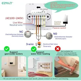 tlily Smart Thermostat für Haus 3a Weiß