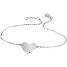 FIRETTI Armband Herz silberfarben 925 Größe 18