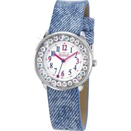 Scout Mädchen Analog Quarz Uhr 280381008 0 mm Kunstlederarmband Blau