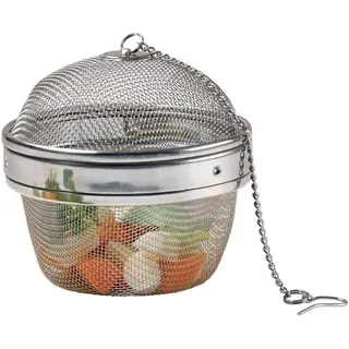 Orion Gewürzsieb Gewürzkugel Kräutersieb mit einer Kette 9 cm