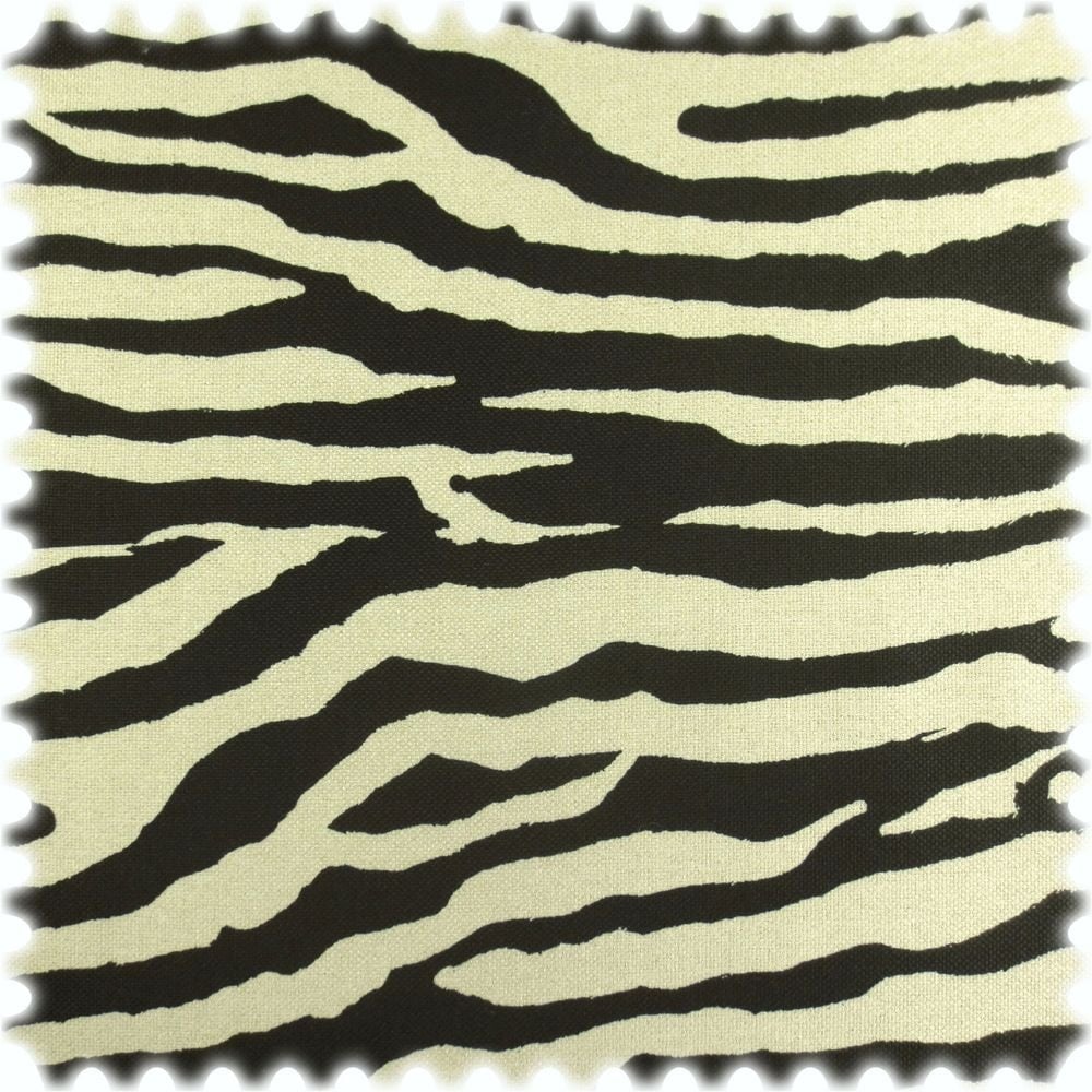 Leinenoptik Möbelstoff Safari Zebra mit Rückenkaschierung