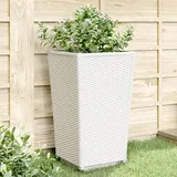 vidaXL Pflanzkübel 4 Stk. Weiß 32,5x32,5x57 cm PP