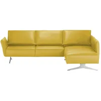 KOINOR Ecksofa Leder  Vineto , gelb , Maße (cm): B: 272 H: 83 T: 207.0