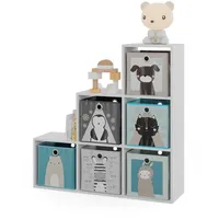Vicco Kinderbücherregal Raumteiler 6 Fächer MDF weiß