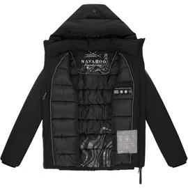 Navahoo Damen, Warme Winterjacke mit 2-Wege-Reißverschluss Blütenlicht 14 Black Gr. XS - XS
