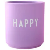 DESIGN LETTERS Favourite Happy Becher dunkelrosa