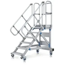 Treppe 15 Stufen, 60°, Stufenbreite 600mm, beidseitiger Handlauf