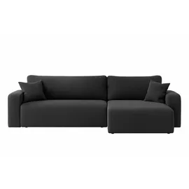 Inter Eckcouch Cord 2-Sitzer Grau