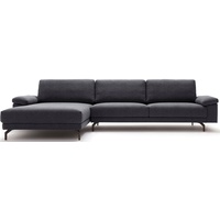hülsta sofa Ecksofa hs.450 grau|schwarz 294 cm x 95 cm x 178 cm