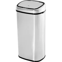 Famanu Automatische Abfallbehälter mit Sensor - Edelstahl - 68 Liter - Silber