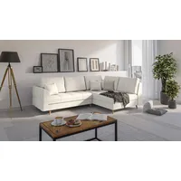 s-style möbel ECKSOFA Lorine Mikrofaser Ecru