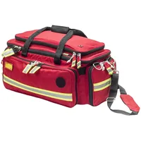 Elite Bags - Critical First-Responder-Tasche | rot | Notfalltasche | für die umfangreiche Notfallversorgung | inkl. Modultaschen und Ampullarium | Flexibles Rucksacktragesystem