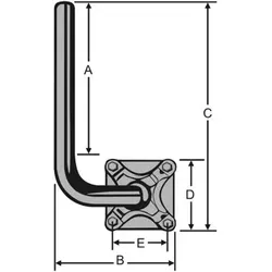 Wandhalterung ST 50cm/Wand